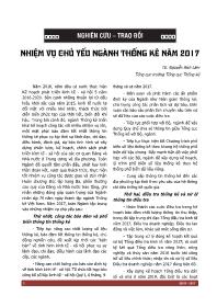 Nhiệm vụ chủ yếu ngành thống kê năm 2017 - Nguyễn Bích Lâm