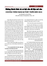 Những thách thức và cơ hội của dữ liệu mở cho chương trình nghị sự phát triển năm 2015