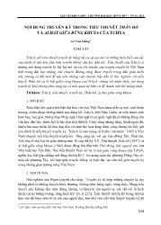 Nội dung truyền kỳ trong tiểu thuyết Thần hổ và Ai hát giữa rừng khuya của Tchya - Lê Văn Thắng