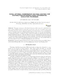 Novel optimal coordinated voltage control for distribution networks using differential evolution technique - Ho Pham Huy Anh