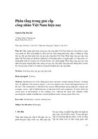 Phân tầng trong giai cấp công nhân Việt Nam hiện nay - Nguyễn Thị Thu Hà
