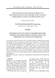 Phân tích hàm lượng vitamin D2 trong nấm bằng phương pháp sắc ký lỏng hiệu năng cao (HpLc) và định hướng làm giàu vitamin D2 trong nấm - Mai Thị Thanh Huyền