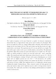 Phân tích một số chỉ tiêu về thành phần hóa học và định danh loài nấm cộng sinh rừng thông Đà Lạt - Phan Hữu Hùng