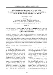 Phát triển phương pháp phân tích acrylamide trong trà thành phẩm tại Việt Nam và tối ưu hóa quá trình sao chè sử dụng phương pháp đáp ứng bề mặt - Mai Thị Ngọc Anh