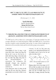 Phổ 13C NMR và cấu trúc của sản phẩm ngưng tụ andehit thơm với 5-Phenylpyrazolidin-3-on - Nguyễn Hữu Đỉnh