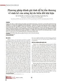 Phương pháp đánh giá tính dễ bị tổn thương về sinh kế của nông hộ do biến đổi khí hậu - Bùi Thị Minh Hà