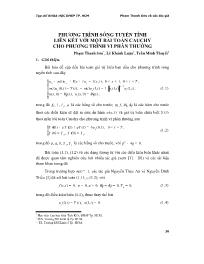Phương trình sóng tuyến tính liên kết với một bài toán cauchy cho phương trình vi phân thường - Phạm Thanh Sơn