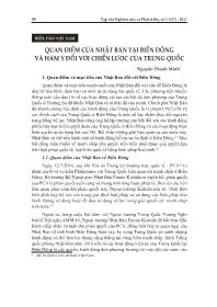 Quan điểm của nhật bản tại biển đông và hàm ý đối với chiến lược của Trung Quốc - Nguyễn Thanh Minh