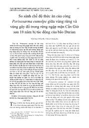 So sánh chế độ thức ăn của còng Perisesarma eumolpe giữa vùng rừng và vùng gãy đổ trong rừng ngập mặn Cần Giờ sau 10 năm bị tác động của bão Durian - Trần Ngọc Diễm My