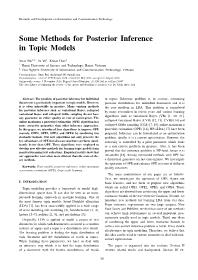 Some Methods for Posterior Inference in Topic Models - Xuan Bui