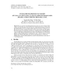 Sử dụng phương pháp bàn tay nặn bột để nâng cao chất lượng các bài dạy hình thành khái niệm hóa học cơ bản ở trường Trung học Cơ sở - Nguyễn Đức Dũng