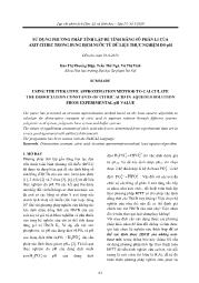 Sử dụng phương pháp tính lặp để tính hằng số phân li của axit citric trong dung dịch nước từ dữ liệu thực nghiệm đo pH - Đào Thị Phương Diệp