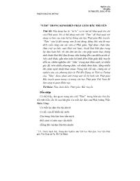 “Tâm” trong kinh điển phật giáo bắc truyền - Trần Hoàng Hùng