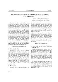 Thành phần loài ếch nhái (amphibia) và bò sát(reptilia) của tỉnh Phú Yên - Ngô Đắc Chứng