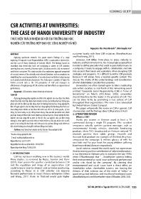 Thực hiện trách nhiệm xã hội tại trường Đại học: Nghiên cứu trường hợp Đại học Công nghiệp Hà Nội