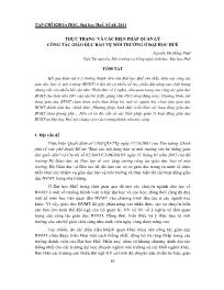 Thực trạng và các biện pháp quản lý công tác giáo dục bảo vệ môi trường ở đại học Huế - Nguyễn Thị Hồng Nhật