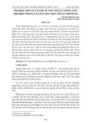 Tìm hiểu một số vấn đề về chữ Nôm và Tiếng Việt thể hiện trong văn bản hoa tiên nhuận chính (P1) - Đào Mạnh Toàn