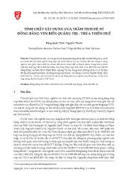 Tính chất xây dựng của trầm tích đệ tứ đồng bằng ven biển Quảng Trị - Thừa Thiên Huế - Đặng Quang Tiến