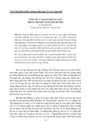 Tình yêu và hoài niệm xứ huế trong truyện ngắn quế hương - Lê Thị Minh Hiền