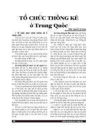 Tổ chức thống kê ở Trung Quốc - Nguyễn Thị Đông