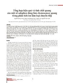 Tổng hợp hiệu quả và tính chất quang của một số salophen dùng làm chemosensor quang trong phân tích ion kim loại chuyển tiếp - Nguyễn Quang Trung