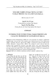 Tổng hợp, nghiên cứu đặc trưng cấu trúc và hoạt tính xúc tác của oxit nano MnFe2O4 - Nguyễn Thị Tố Loan