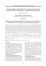 Tổng hợp, nghiên cứu phổ khối lượng và khả năng phát quang của phức chất hai nhân benzoat của Nd(III), Sm(III), Eu(III), Gd(III) - Nguyễn Thị Hiền Lam