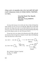 Tổng hợp và nghiên cứu cấu tạo một số hợp chất Fomazan chứa dị vòng Furan, Thiophen và Pirol - Trần Thị Thanh Vân
