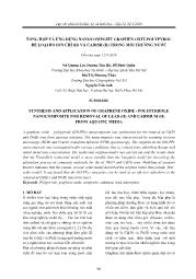 Tổng hợp và ứng dụng nanocompozit graphen oxit-Polypyrol để loại bỏ ion chì (II) và cadimi (II) trong môi trường nước - Vũ Quang Lợi