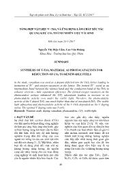 Tổng hợp vật liệu V - TiO2 và ứng dụng làm chất xúc tác quang khử CO2 thành nhiên liệu tái sinh - Nguyễn Thị Diệu Cẩm