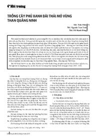 Trồng cây phủ xanh bãi thải mỏ vùng than Quảng Ninh - Trần Miên