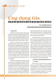 Ứng dụng Gis đánh giá thích nghi đất đai tự nhiên trên địa bàn huyện Chư Sê, tỉnh Gia Lai - Nguyễn Nam Hải