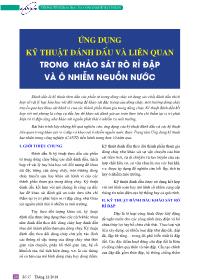 Ứng dụng kỹ thuật đánh dấu và liên quan trong khảo sát rò rỉ đập và ô nhiễm nguồn nước