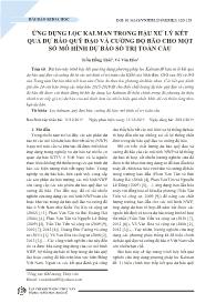 Ứng dụng lọc Kalman trong hậu xử lý kết quả dự báo quỹ đạo và cường độ bão cho một số mô hình dự báo số trị toàn cầu - Trần Hồng Thái