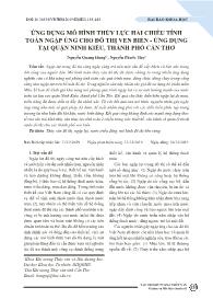 Ứng dụng mô hình thủy lực hai chiều tính toán ngập úng cho đô thị ven biển - Ứng dụng tại quận Ninh Kiều, thành phố Cần Thơ - Nguyễn Quang Hưng