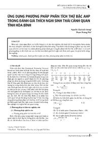 Ứng dụng phương pháp phân tích thứ bậc ahp trong đánh giá thích nghi sinh thái cảnh quan tỉnh Hòa Bình - Nguyễn Thị Linh Giang