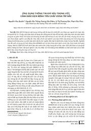 Ứng dụng thông tin khí hậu trong việc cảnh báo dịch bệnh tiêu chảy vùng Tây Bắc - Nguyễn Hữu Quyền