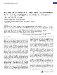 Ứng dụng vật liệu khung hữu cơ lưỡng kim loại Ni/Fe-MOF làm xúc tác cho phản ứng tổng hợp pyridyl benzamides từ 2-aminopyridine và trans-beta-nitrostyrene - Nguyễn Thi Kim Oanh