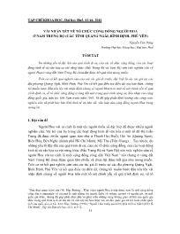 Vài nhận xét về tổ chức cộng đồng người Hoa ở Nam Trung Bộ (các tỉnh Quảng Ngãi, Bình Ðịnh, Phú Yên) - Nguyễn Văn Ðăng