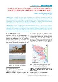 Vấn đề xói lở, bồi tụ và diễn biến lòng dẫn sông Tiền khu vực huyện Hồng Ngự và đề xuất các giải pháp ổn định - Trương Thị Nhàn