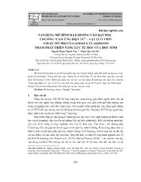 Vận dụng mô hình B-Learning vào dạy học chương “Cảm ứng điện từ” – Vật lí 11 THPT với sự hỗ trợ của google classroom nhằm phát triển năng lực tự học của học sinh - Nguyễn Đoàn Thanh Trúc