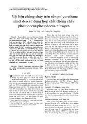 Vật liệu chống cháy trên nền polyurethane nhiệt dẻo sử dụng hợp chất chống cháy phosphorus/phosphorus-Nitrogen - Phạm Thị Thùy Linh