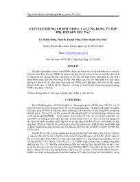 Vật liệu khung cơ kim (mofs): Các ứng dụng từ hấp phụ khí đến xúc tác - Lê Thành Dũng