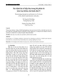 Xác định hệ số hấp thụ trong hệ phân tử kim loại kiềm cấu hình chữ V - Nguyễn Tiến Dũng