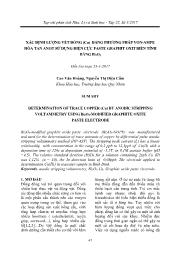 Xác định lượng vết đồng (Cu) bằng phương pháp von-Ampe hòa tan anot sử dụng điện cực paste graphit oxit biến tính bằng Bi2O3 - Cao Văn Hoàng