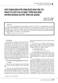 Xây dựng bản đồ cảnh báo khu vực có nguy cơ xảy ra lũ quét trên địa bàn huyện Hoàng Su Phì, tỉnh Hà Giang - Nguyễn Hà Linh