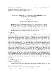 Xây dựng các chủ đề tích hợp theo quan điểm đồng tâm trong dạy học sinh học 11 - Hà Văn Dũng