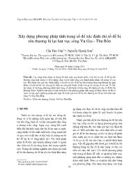 Xây dựng phương pháp tính trọng số để xác định chỉ số dễ bị tổn thương lũ lụt lưu vực sông Vu Gia - Thu Bồn - Cấn Thu Văn