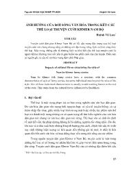 Ảnh hưởng của đời sống văn hóa trong kết cấu thể loại truyện cười Khmer Nam Bộ