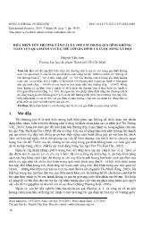 Biểu hiện tổn thương tâm lí của trẻ em trong gia đình không toàn vẹn qua hành vi của trẻ với gia đình và cuộc sống xã hội